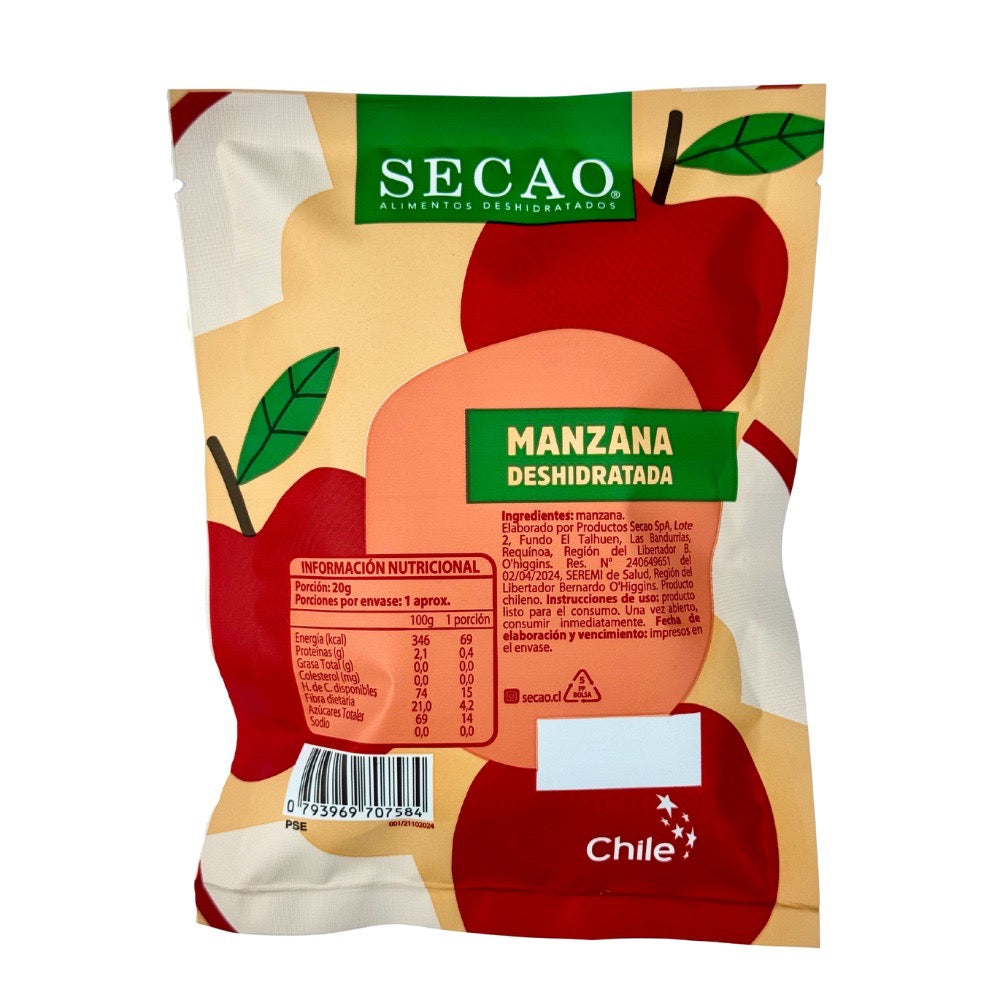 Manzana deshidratada 20g